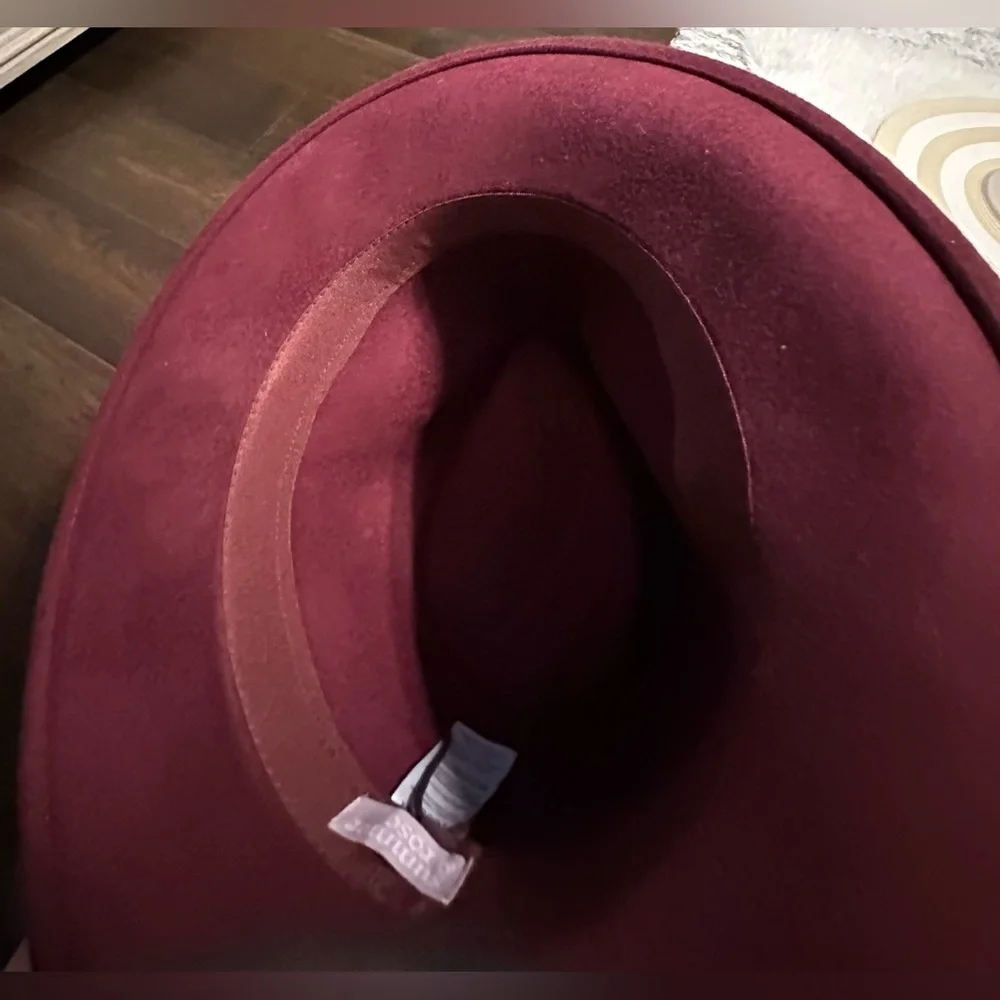 ‼️RARE‼️🎸Summer & Rose🎸🔥NWT🔥Wool Fedora in Cranberry - Picture 4 of 13